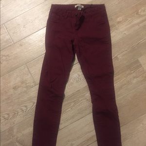 Refuge Maroon skinny jeans